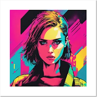 Cyberpunk girl Posters and Art